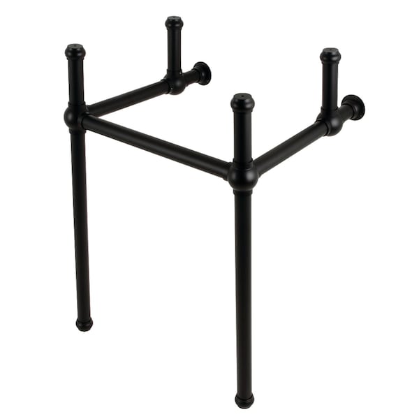 Brass Console Sink Legs, Matte Black